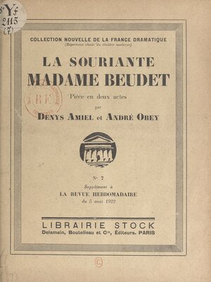 cover image of La souriante Madame Beudet